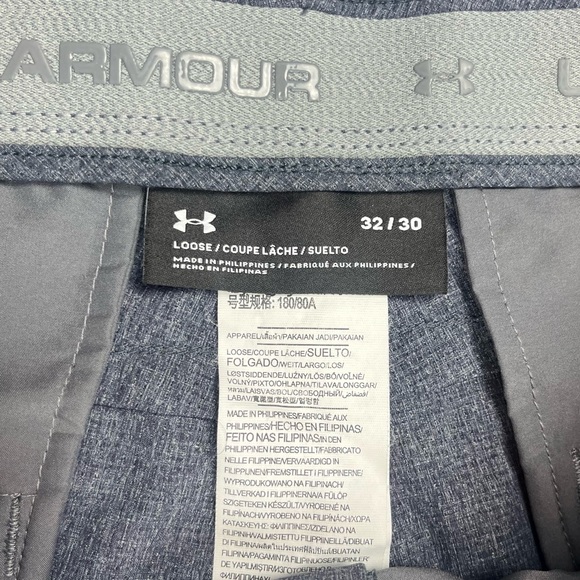 Under Armour Mens Golf Pants 32 x 30 Heathered Blue Vent Tech Performance EUC B9 - Picture 3 of 10